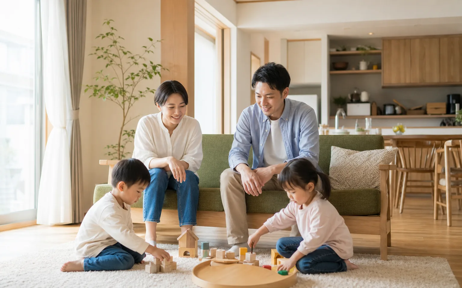 家族で住まいを検討するイメージ